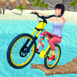 自行车水上平衡赛游戏
